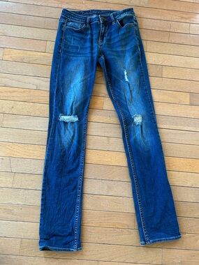 Calvin Klein Jeans Straight leg mid-rise distressed jeans